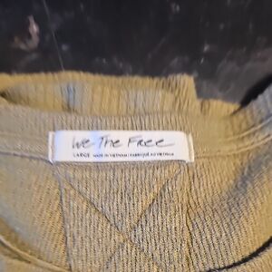 We The Free Khaki Knit Top